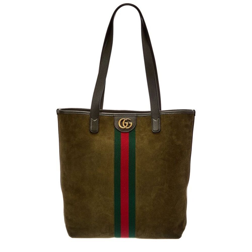 Gucci Ophidia Medium Suede Tote, Green